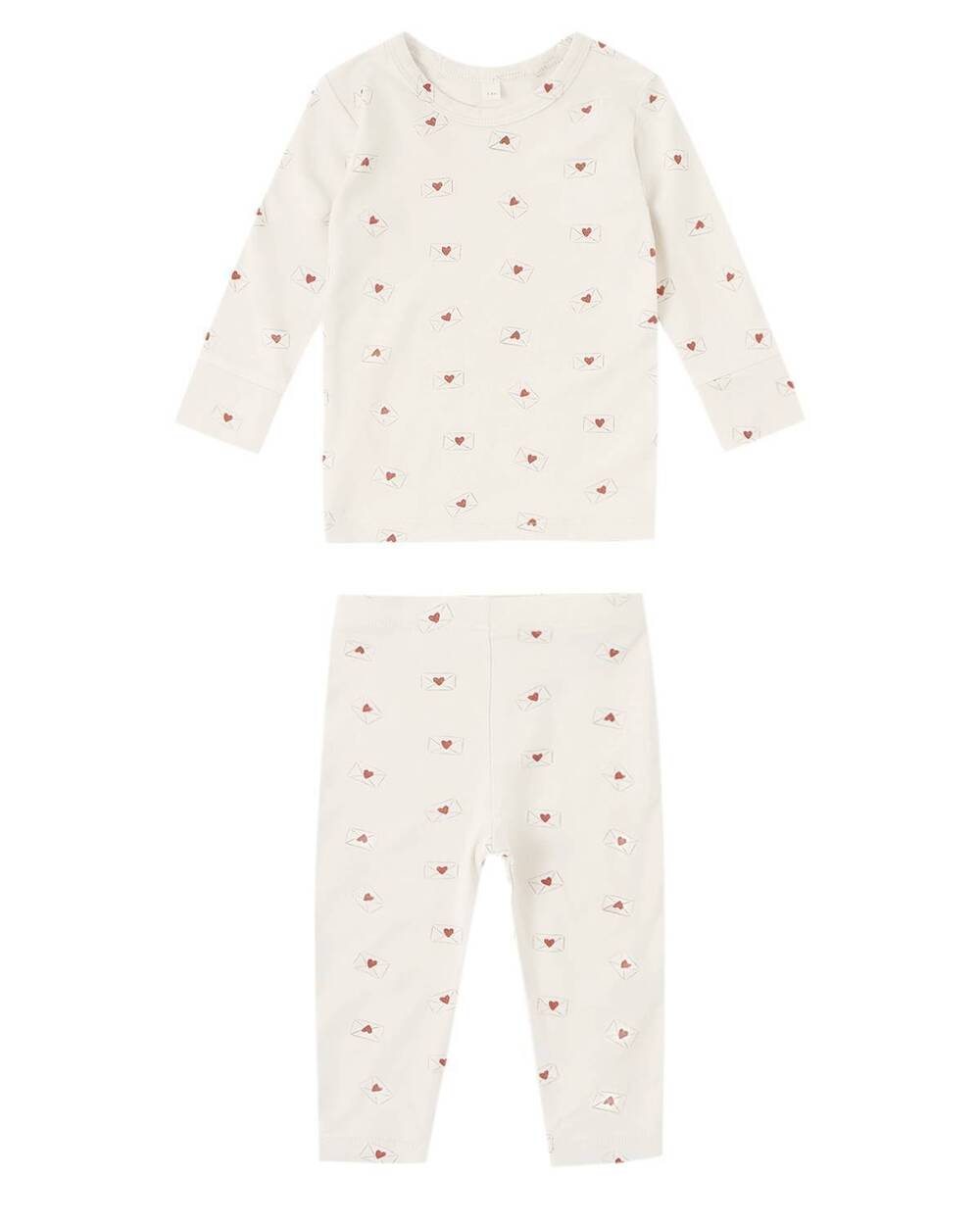 NEW QUINCY MAE kids' bamboo pajama set in valentine
